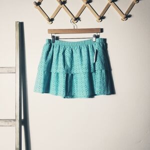 NWT WONDER NATION GIRL'S TIERED BLUE SKIRT SIZE 14/16 XL PLUS
